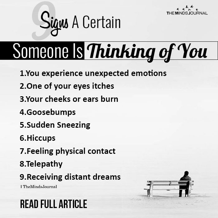 9 Signs A Certain Someone Is Thinking of You